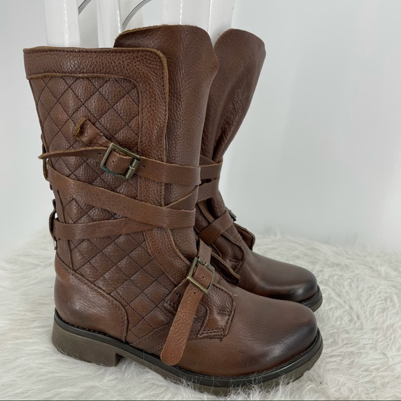 Steve Madden | Shoes | Steve Madden Bounti Brown Leather Moto Boots 7 | Poshmark
